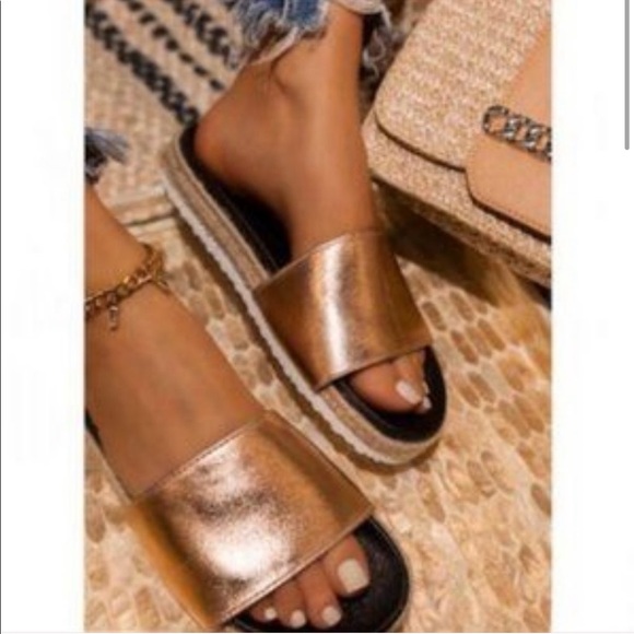 gold espadrille sandals